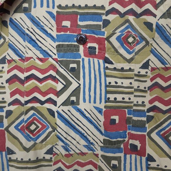 Orvis Mens Button-Up Shirt Large Aztec Southwest AOP Casual Outdoors Cotton - Picture 4 of 10